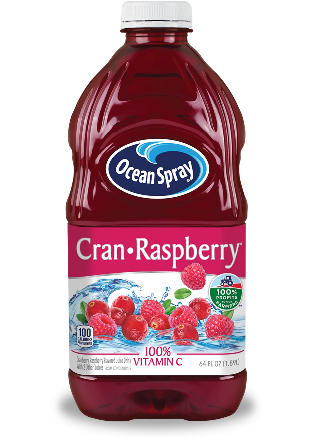 Cran•Raspberry® Bebida de Cranberry y Frambuesa 64oz